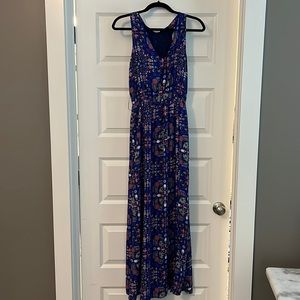 Blue multicolor maxi dress
